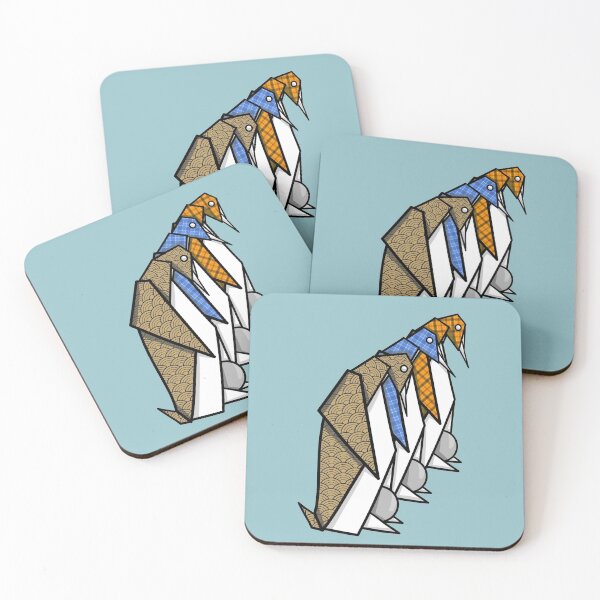 Item preview, Patterned Origami Emperor Penguins designed and sold by piedaydesigns.