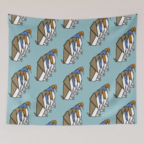 Item preview, Patterned Origami Emperor Penguins designed and sold by piedaydesigns.