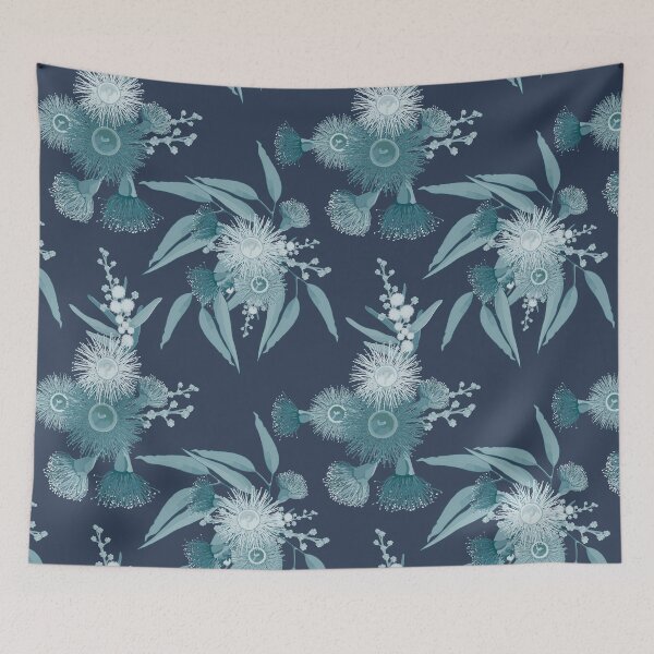 Item preview, Eucalyptus Blue Bloom -  Monochromatic Blue Color Palette designed and sold by Sketchbook Designs.