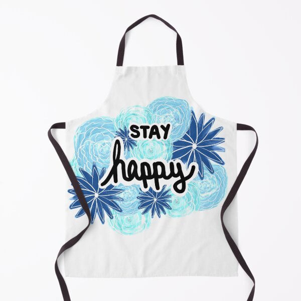 Item preview, Stay happy blue flowe designed and sold by Christiana Nicole.
