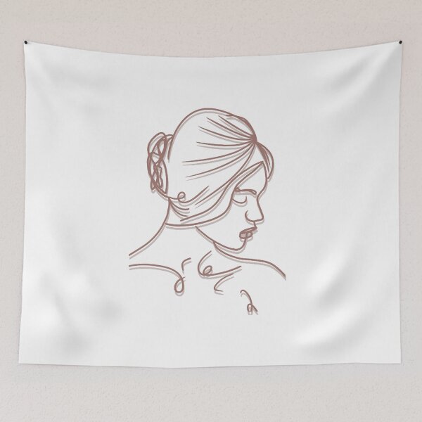 Item preview, Side Profile Woman Line Art designed and sold by Alexandra Renee.