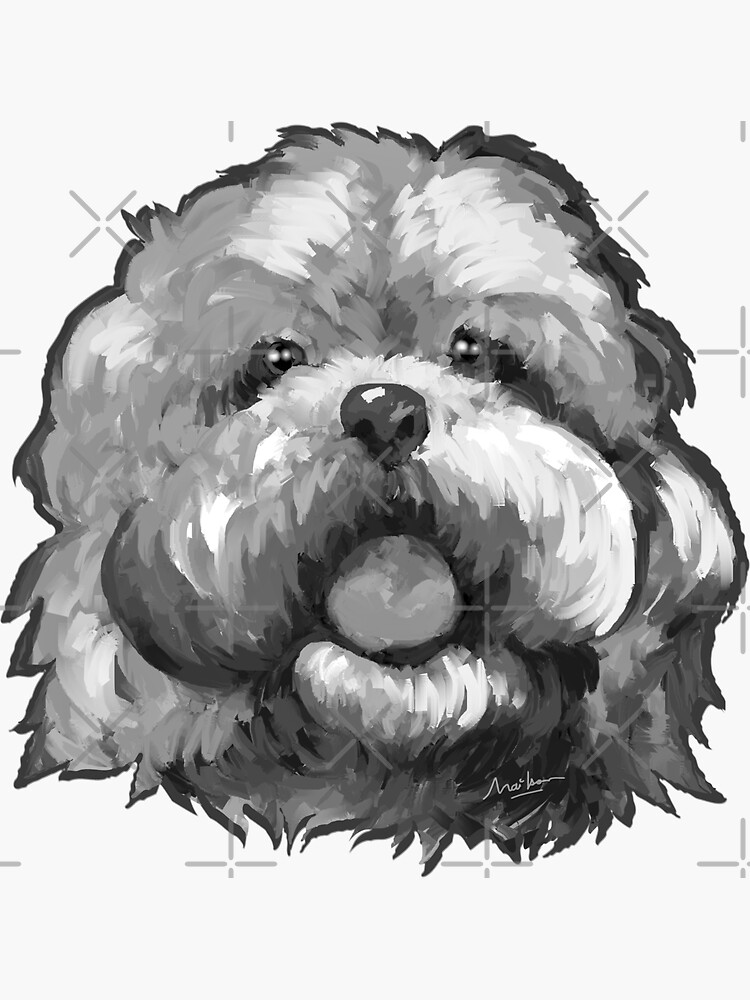"Dog lovers Black and White" Sticker by ArtMailsonCello Redbubble