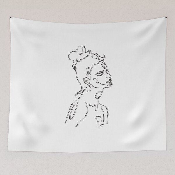 Item preview, Elegant Woman with Bun Line Art designed and sold by Alexandra Renee.