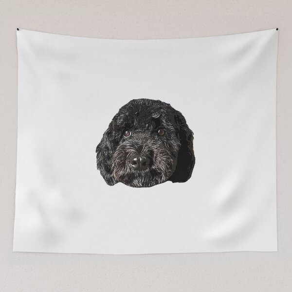 Item preview, Cockapoo Cockerpoo Black Puppy Dog designed and sold by ElegantCat.