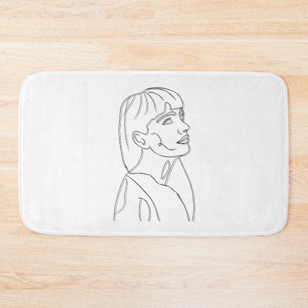 Item preview, Side Profile of Woman Line Art (Straight Hair) designed and sold by Alexandra Renee.