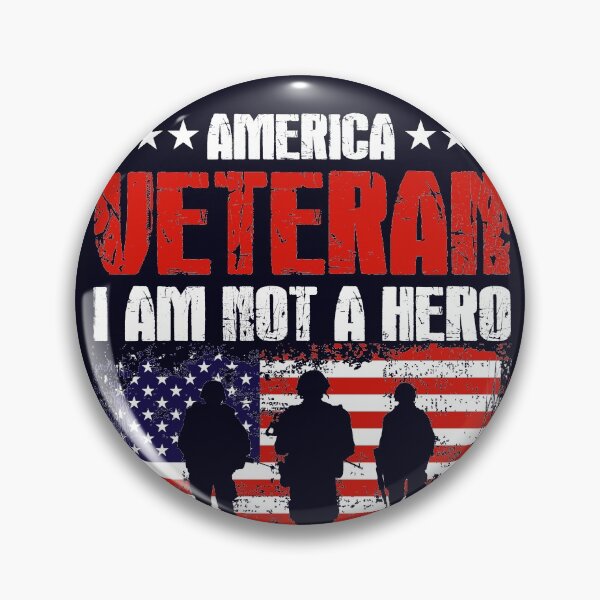 Item preview, America veteran US Flag i am not a hero Vintage Distressed designed and sold by mmos.
