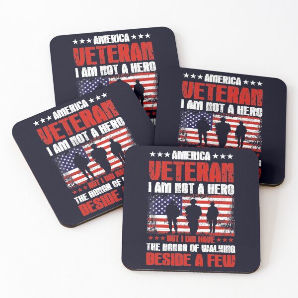 Item preview, America veteran US Flag i am not a hero Vintage Distressed designed and sold by mmos.