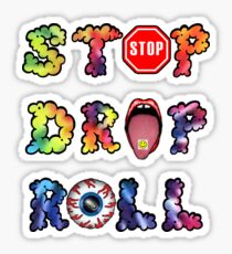 Stop, drop and roll Rainbow Sticker