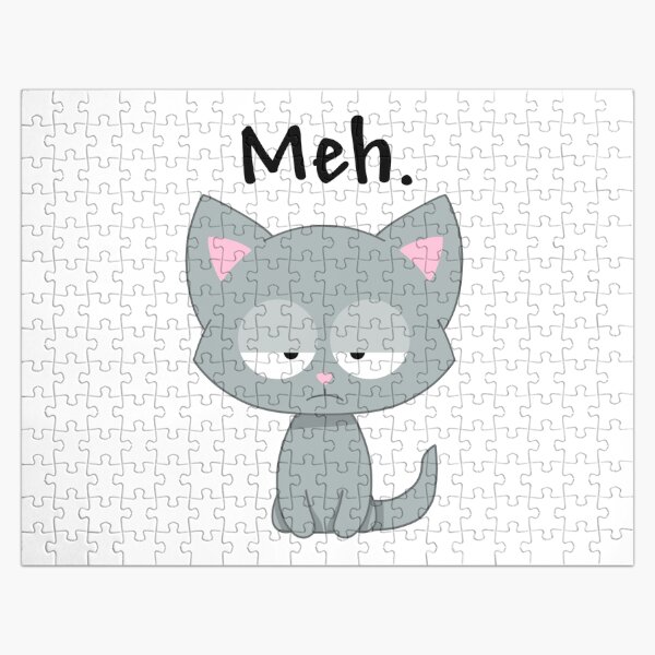 Meh Cat | Sarcastic Kitten Jigsaw Puzzle