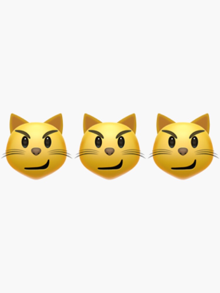 "smirking cat emoji" Sticker by allieandnora | Redbubble