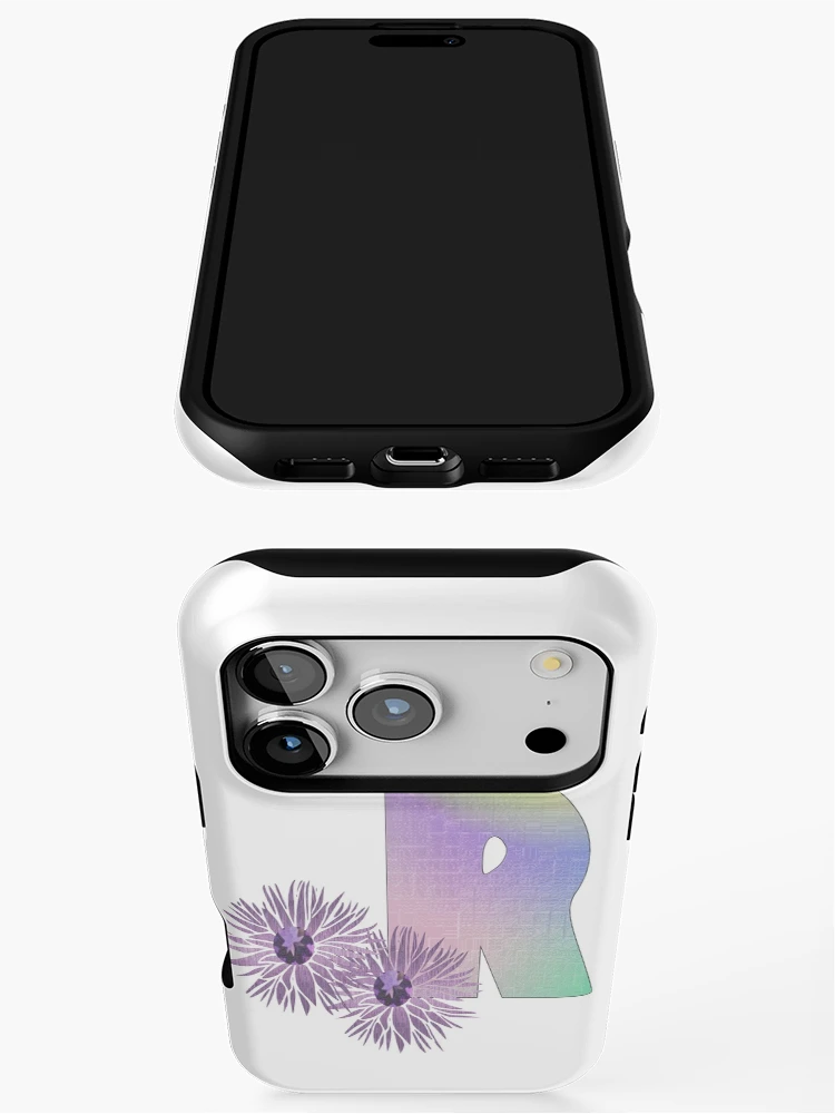 Thumbnail 3 of 4, iPhone Case, Monogram R/ Abstract Geometric Pattern designed and sold by aldona.