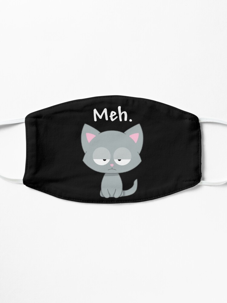 Alternate view of Meh Cat | Sarcastic Kitten Mask