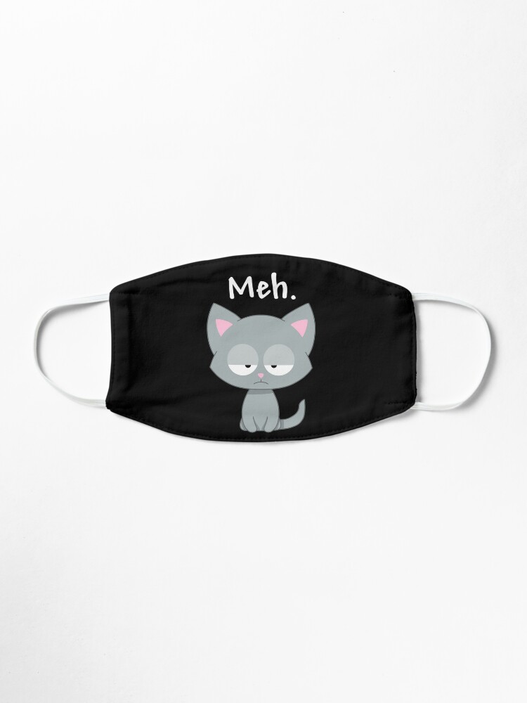 Alternate view of Meh Cat | Sarcastic Kitten Mask