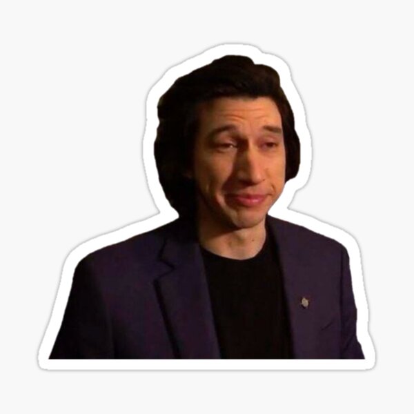 Vista previa del artículo con la obra «Adam Driver Wow Meme», diseñado y vendido por hollybollyart.