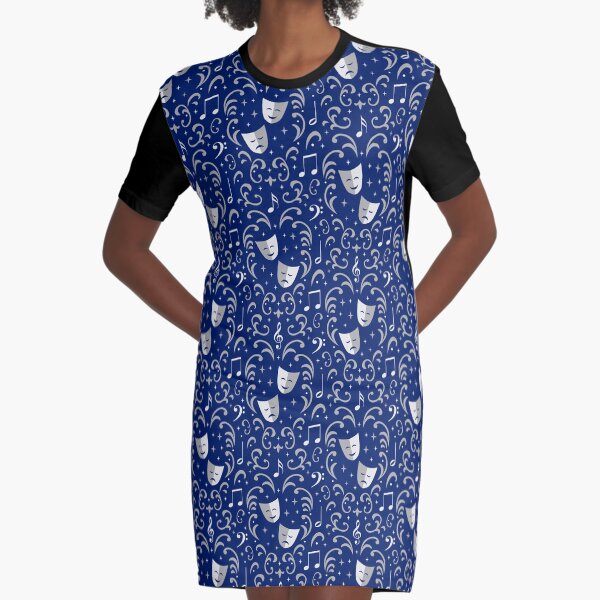 Theater Damask Graphic T-Shirt Dress