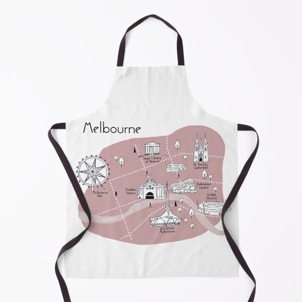 Item preview, Melbourne Map - Pink designed and sold by aMano-mapping.