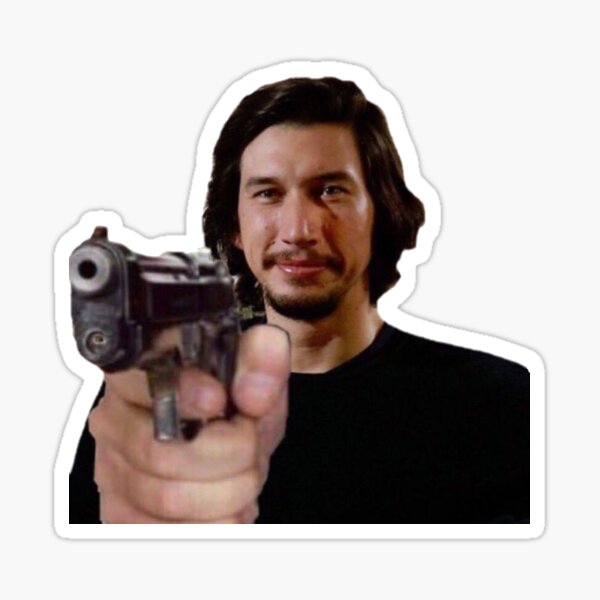 Vista previa del artículo con la obra «Adam Driver Amenazante Meme», diseñado y vendido por hollybollyart.