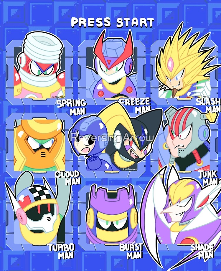 Mega Man 7 Stage Select Ipad Case Skin By Reversingarrow Redbubble