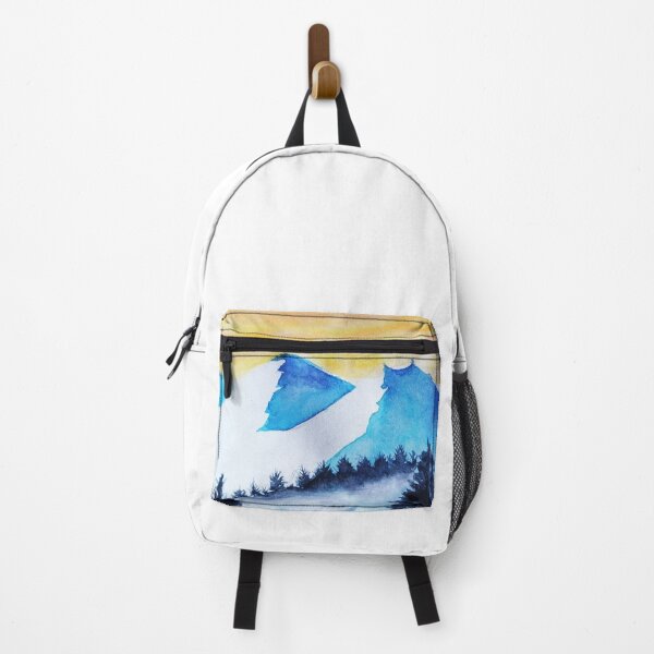 Item preview, snowy mountan sunset with trees designed and sold by -Lily-Anne-.