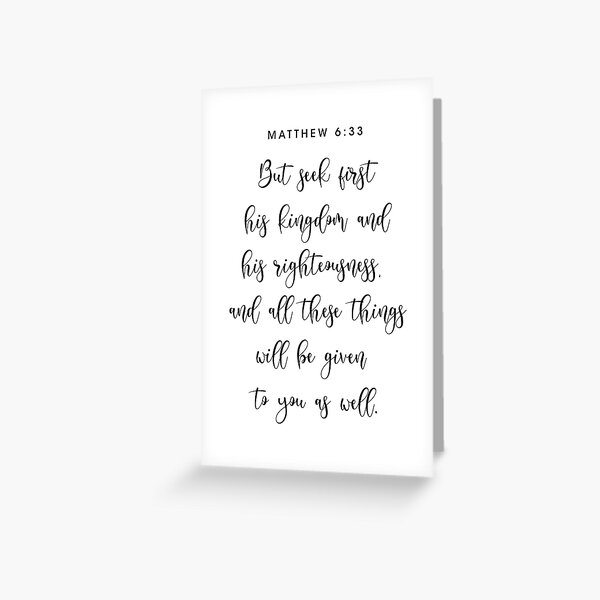 Tarjetas De Felicitacion Mateo 6 33 Redbubble redbubble