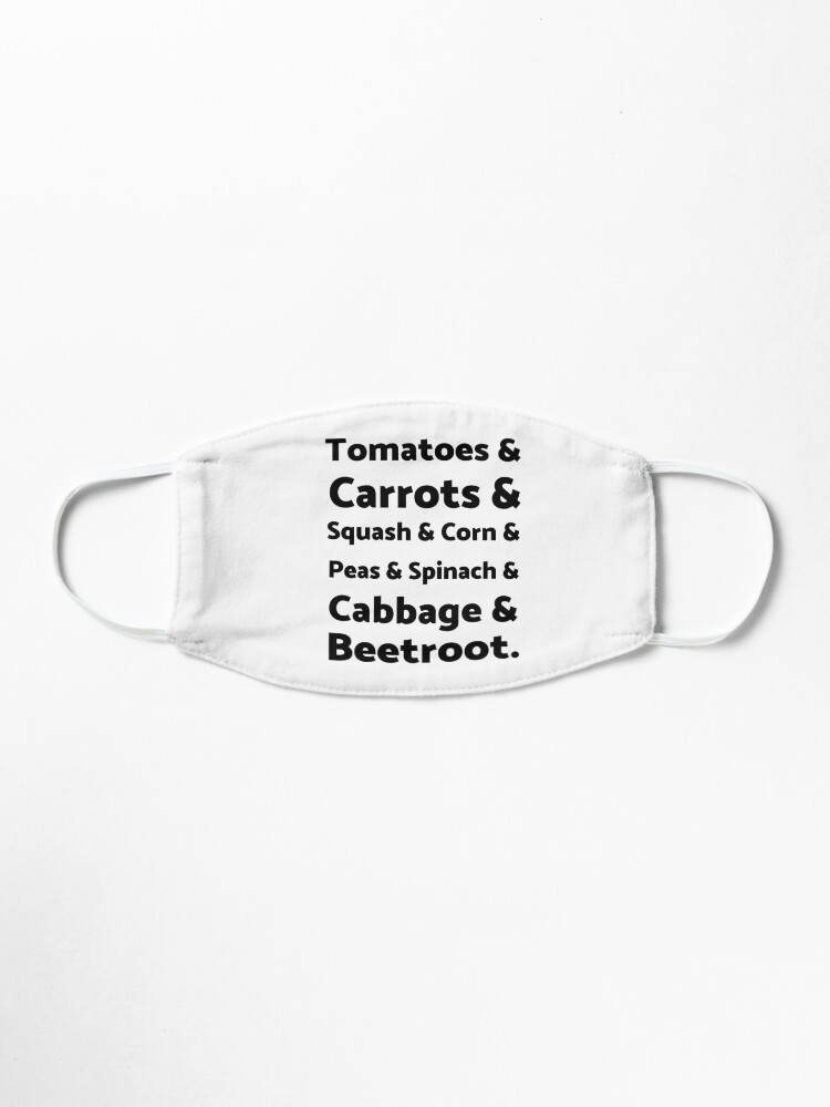 Alternate view of List of Vegetables Mask