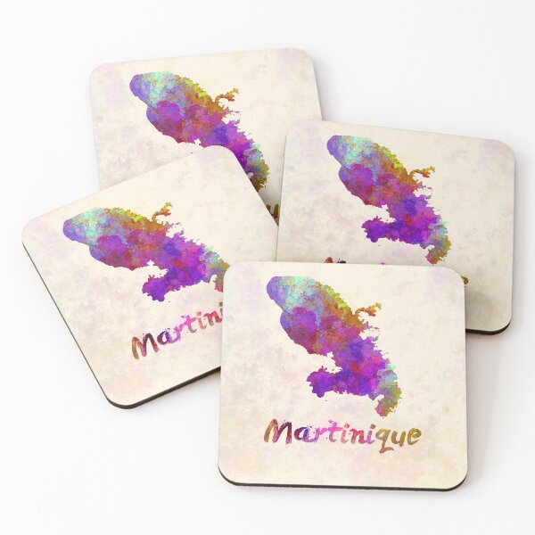 Item preview, martinique watercolor map designed and sold by paulrommer.