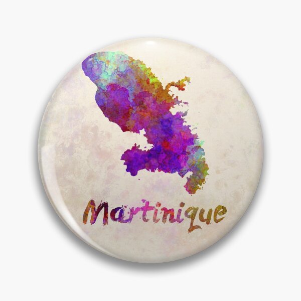 Item preview, martinique watercolor map designed and sold by paulrommer.