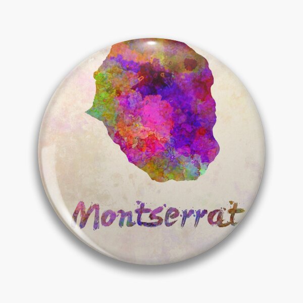 Item preview, Montserrat  watercolor map designed and sold by paulrommer.