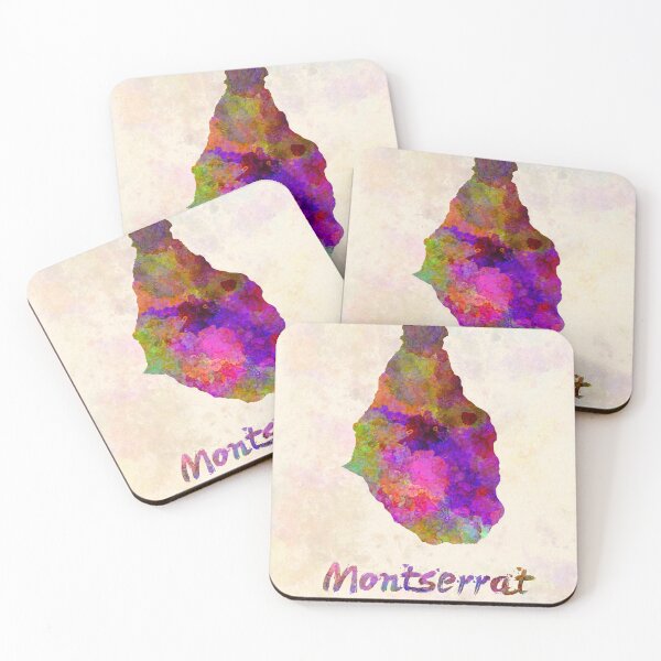 Item preview, Montserrat  watercolor map designed and sold by paulrommer.