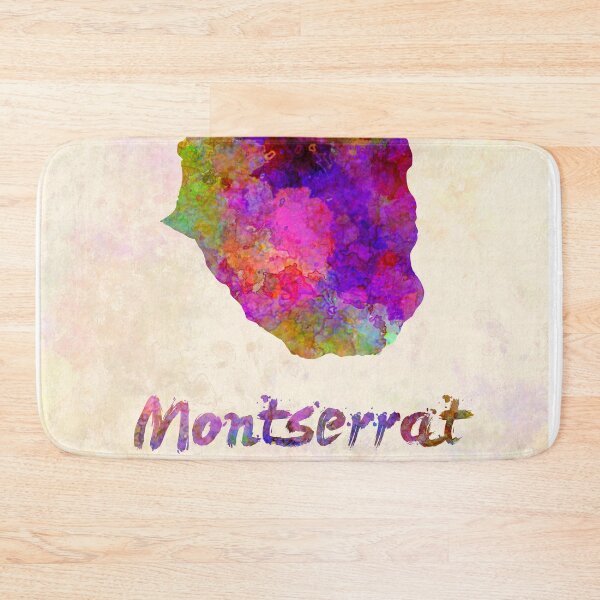 Item preview, Montserrat  watercolor map designed and sold by paulrommer.