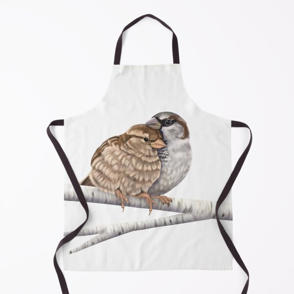 Item preview, House sparrows on a birch branch designed and sold by Mehu.