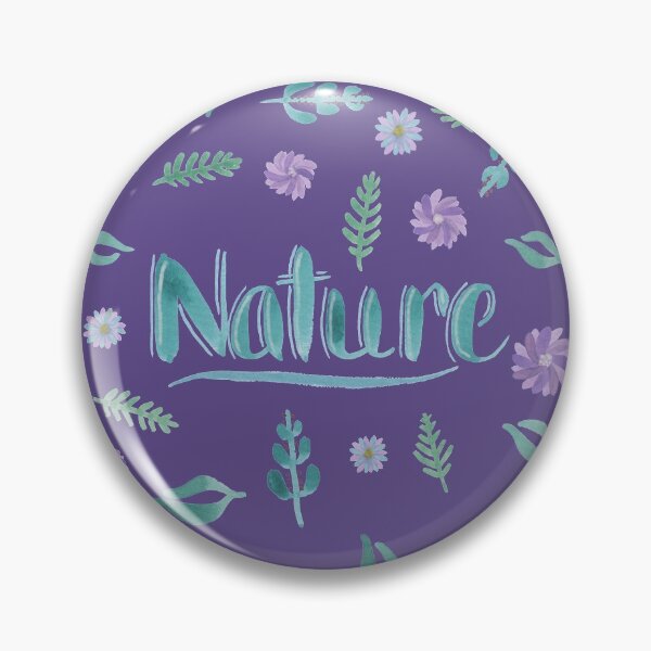 Item preview, Watercolor Brush Lettering - Nature with Leaves and Flowers on Ultra Violet designed and sold by Karen McFarland.