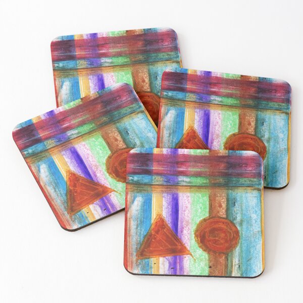Item preview, Three Figures Geometric Linear Oil Pastel Drawing designed and sold by SpieklyArt.