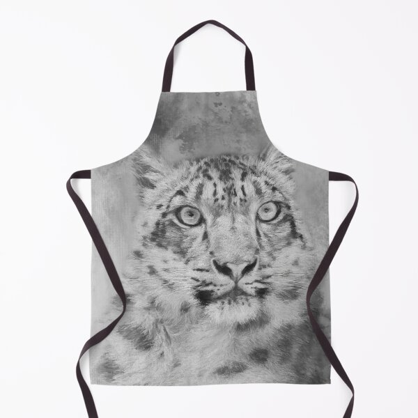 Item preview, Snow Leopard Portrait BW designed and sold by Elisabeth Lucas.