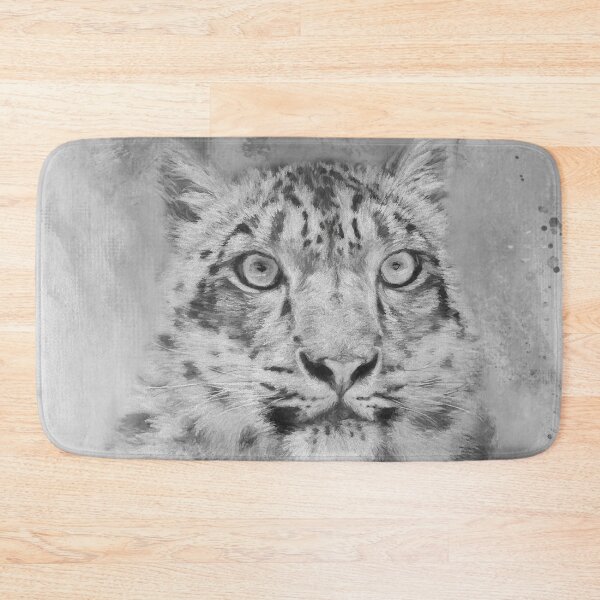 Item preview, Snow Leopard Portrait BW designed and sold by Elisabeth Lucas.