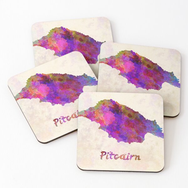 Item preview, Pitcairn watercolor map designed and sold by paulrommer.