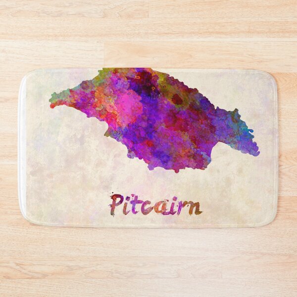 Item preview, Pitcairn watercolor map designed and sold by paulrommer.
