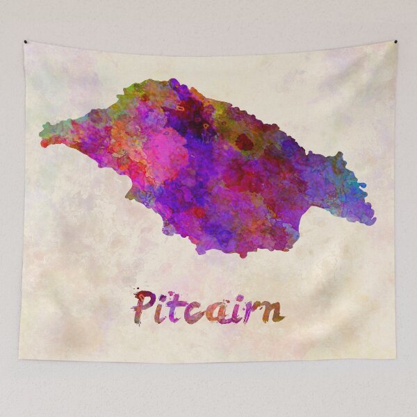Item preview, Pitcairn watercolor map designed and sold by paulrommer.