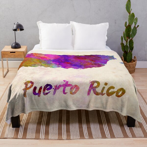 Item preview, Puerto Rico watercolor map designed and sold by paulrommer.