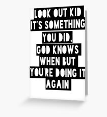 Bob Dylan Greeting Card