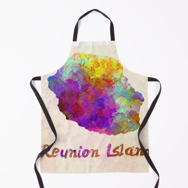 Item preview, Reunion Islands watercolor map designed and sold by paulrommer.