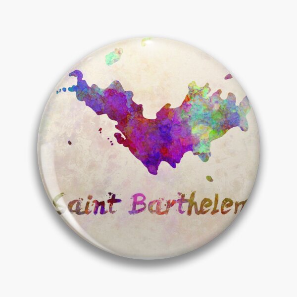 Item preview, Saint barthelemy watercolor map designed and sold by paulrommer.