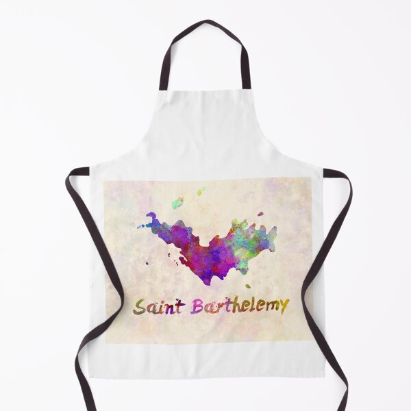 Item preview, Saint barthelemy watercolor map designed and sold by paulrommer.