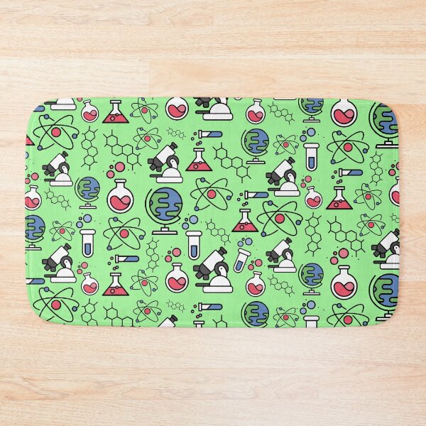 Item preview, science teacher tools and equipment green background  designed and sold by Ella's  Doodles And Designs.