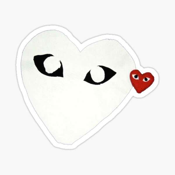 Cdg Hearts Stickers | Redbubble