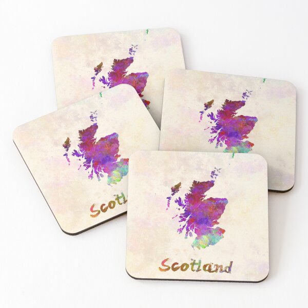 Item preview, Scotland watercolor map designed and sold by paulrommer.