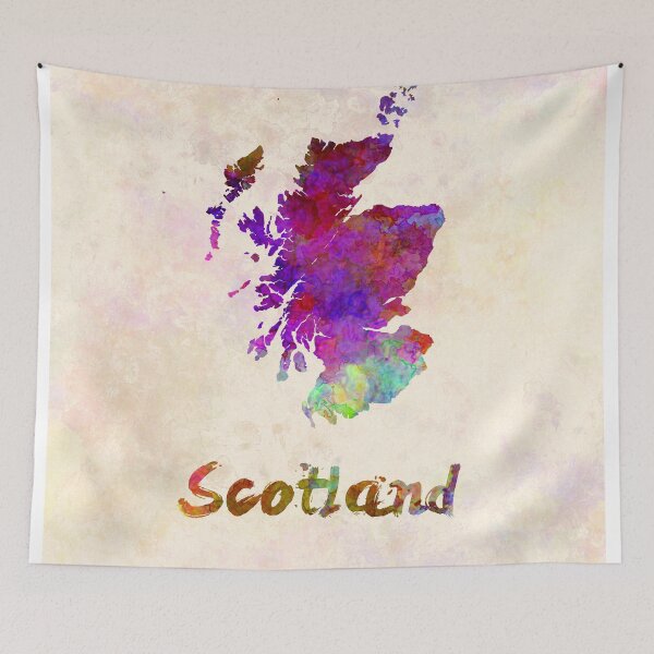 Item preview, Scotland watercolor map designed and sold by paulrommer.