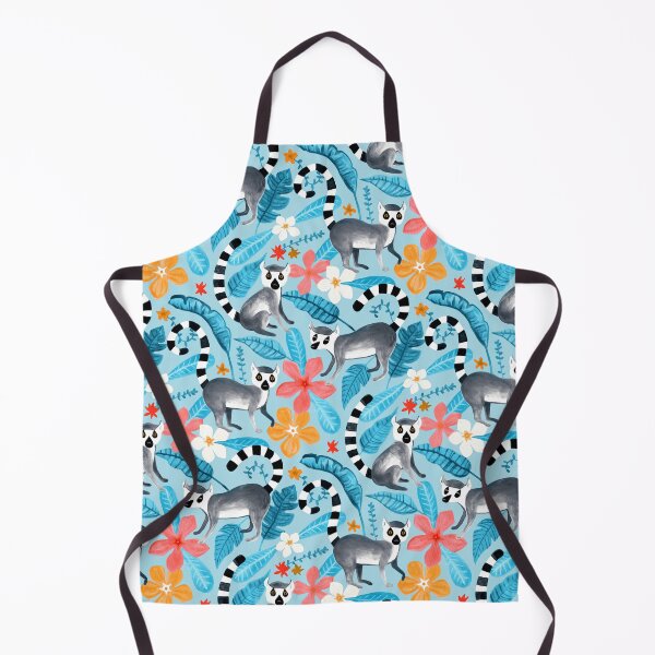 Item preview, Gouache Lemur Land on Blue designed and sold by TigaTiga.