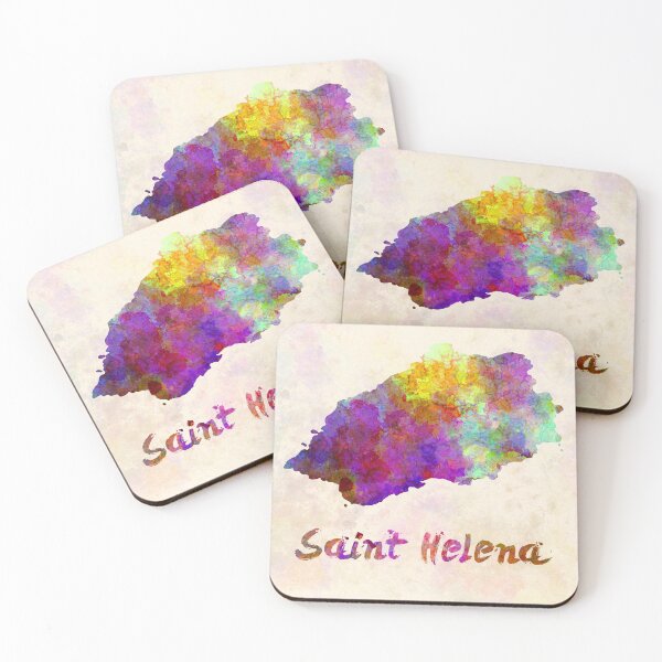 Item preview, Saint Helena watercolor map designed and sold by paulrommer.