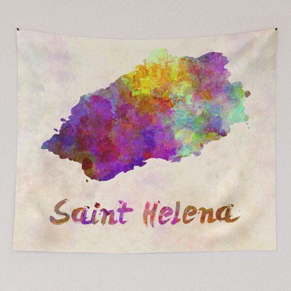 Item preview, Saint Helena watercolor map designed and sold by paulrommer.